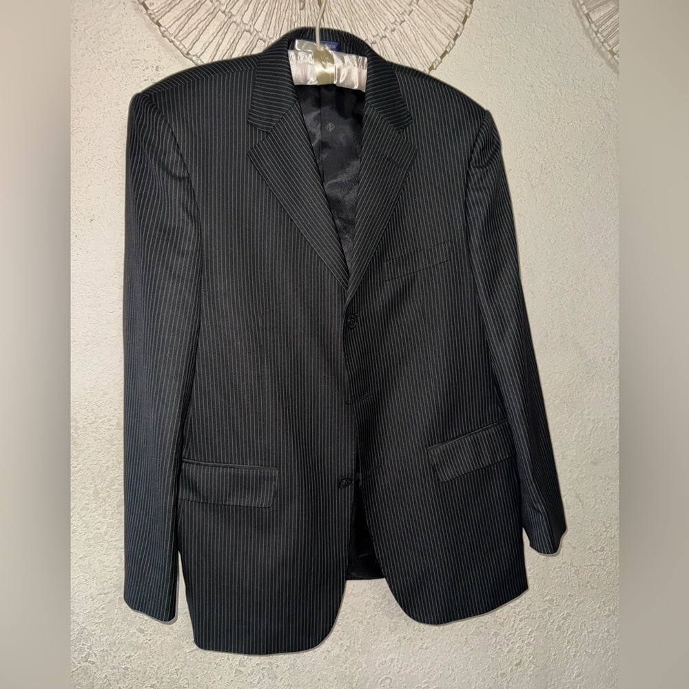 Ermenegildo Zegna Black Pinstripe Sport Coat